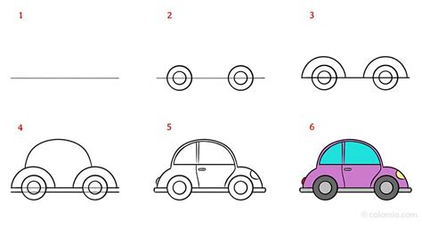 Easy Car Drawing Ideas » How to draw a Car Step by Step