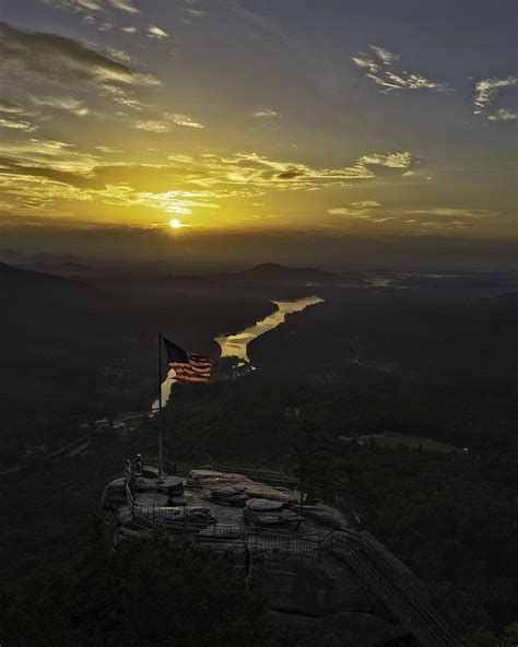 Sunrise At Chimney Rock Photograph by Vinnie F - Fine Art America