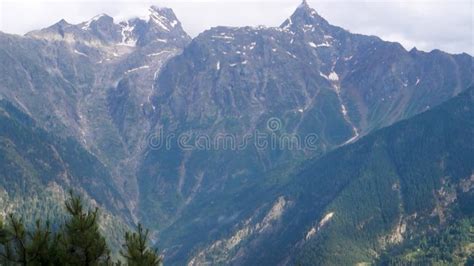 Reckong Peo, Kalpa Valley, Himachal Pradesh, India: Majestic Snow Capped Peaks Stock Footage ...