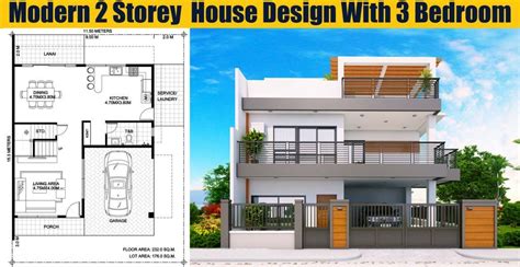 Modern 2 Storey House Design With 3 Bedroom - Engineering Discoveries ...