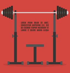 Barbell bench press in flat style Royalty Free Vector Image