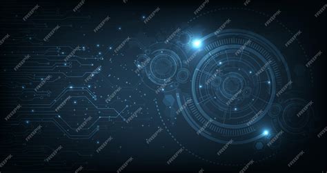 Premium Vector | Digital electric circuit circle background Image ...