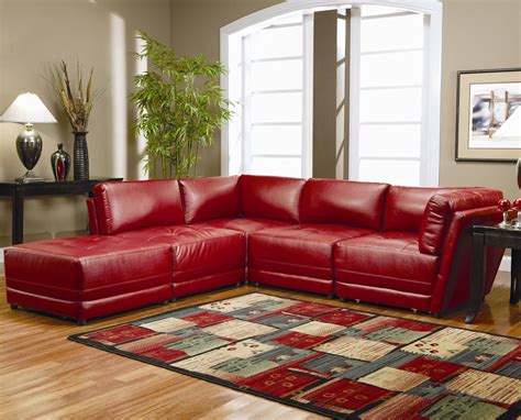 15 Best Collection of Red Leather Sectionals with Chaise