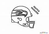 Seattle Seahawks NFL Helmet  Coloring Pages For Kids sketch template
