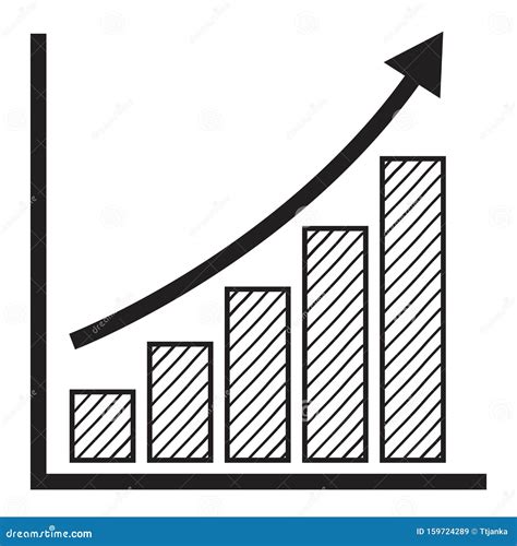 Financial Growth Chart with Trend Line Graph. Bar Chart Stock Vector - Illustration of ...