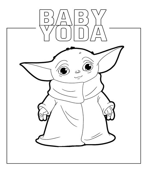 Baby Yoda Coloring Sheet Printable