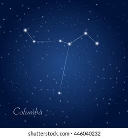 Columba Dove Constellation Starry Night Sky : image vectorielle de stock (libre de droits ...