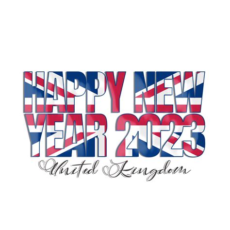 Happy New Year 2023 United Kingdom flag 15699081 PNG