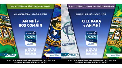 2022 GAA Allianz Football Leagues - Sunday 6th Feb - Meath G.A.A.