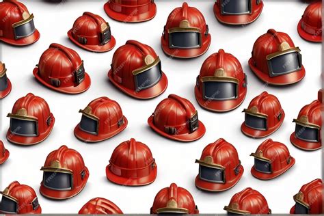 Premium Vector | Fire extinguisher with firefighter helmet closeup 3D rendering isolated on ...