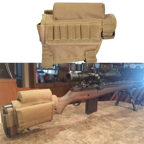 Buen producto en línea Hunting Tactical Buttstock Cheek Rest Ammo Pouch ...