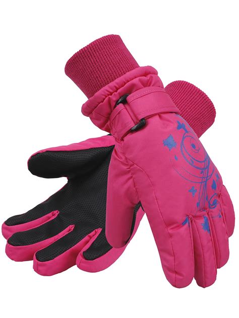 Girls Accessories M 7446 Pink Lullaby Kids Ski Gloves Waterproof Kids Winter Snow Gloves dohwaji ...