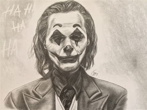 Joker Pencil Drawing Print Joaquin Phoenix, 2019 - Etsy