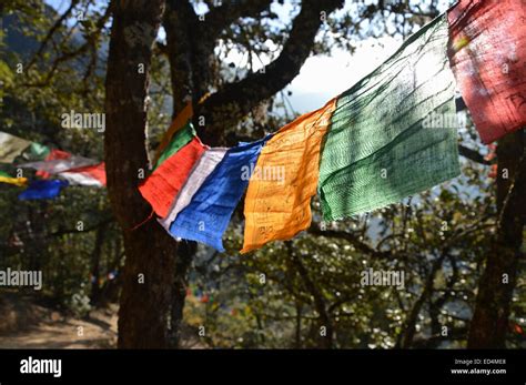 Prayer flags Bhutan Stock Photo - Alamy