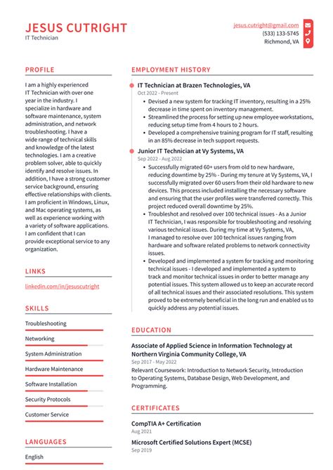 Apple IT Technician Resume Examples | ResumeCat