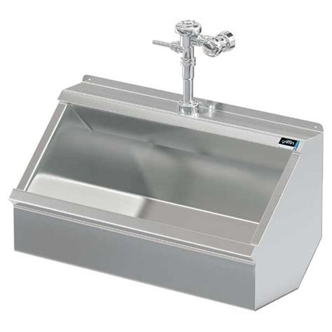 Stainless steel trough style urinals by Griffin