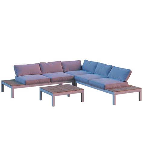 Outdoor Corner Sofa Set 01 • iMeshh - 3D Model for Blender 4.0+