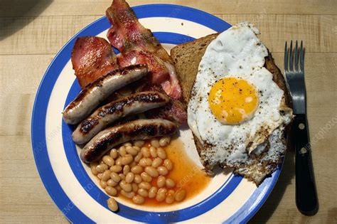 Full English breakfast, London - Stock Image - C010/6506 - Science ...