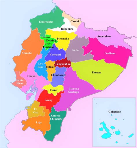 mapa ecuador - MOCHILEROS VIAJEROS