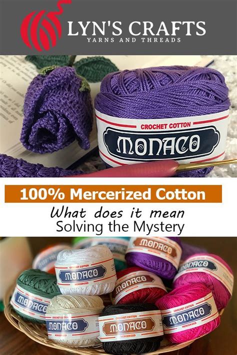 Ever wonder what 100% mercerized cotton means? We have the answer right here. | Mercerized ...