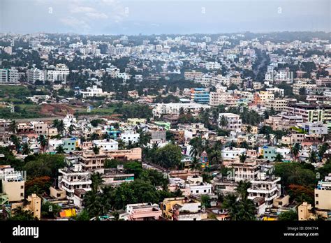 Aerial view of a city, Visakhapatnam, Andhra Pradesh, India Stock Photo - Alamy