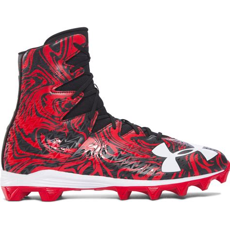 Under armour Men's Ua Highlight Lux Rubber Molded Football Cleats in Red for Men | Lyst