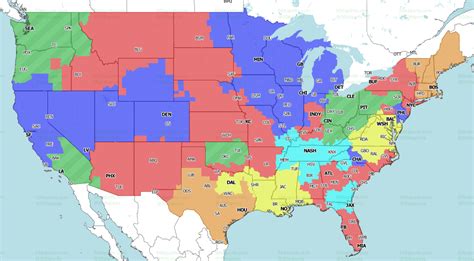 NFL Week 5 coverage map: TV schedule for CBS, Fox regional broadcasts ...