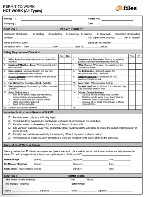 Hot Work Controls And Its Permit To Work Form | eduaspirant.com