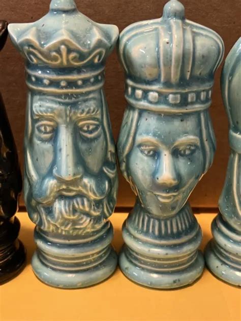 VTG MEDIEVAL GOTHIC Glazed Porcelain Ceramic Chess Pieces (Set of 32) Duncan? £96.38 - PicClick UK