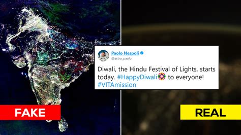 An Astronaut Shares A Pic Of India During Diwali From Space, And This Time It's Real!