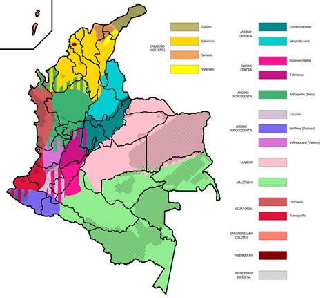 Colombia’s different accents : MapPorn