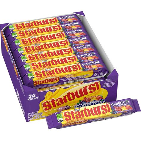 Starburst Superfruit Flavors Fruit Chews Candy, 2.07-ounce (24 Single Packs)