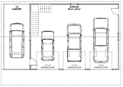 40x30 3-car Garage 1894 Sq Ft PDF Floor Plan Instant - Etsy