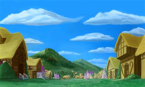 Ponyville Background by Tsitra360 on DeviantArt