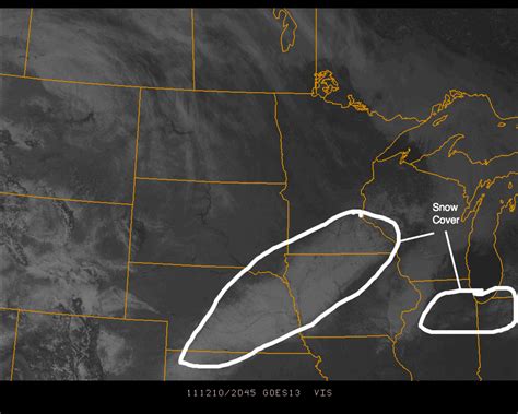 The Weather Centre: Visible Satellite imagery Reveals Snow Cover