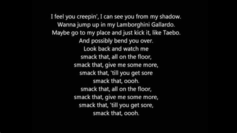 Akon ft. Eminem - Smack That (lyrics) - YouTube