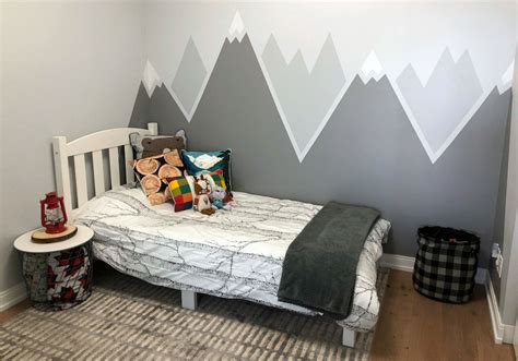 Simple DIY Mountain Wall Mural | To & Fro