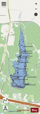 Walker County Public Fishing Lake Fishing Map | Nautical Charts App