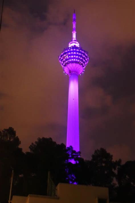 Menara KL Tower by night • Footprints around the world