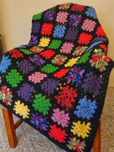 Hobby Hooker: Color-Block Granny Square Blanket