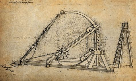 This sketch of a leaf spring catapult is in the collection of Milan’s ...