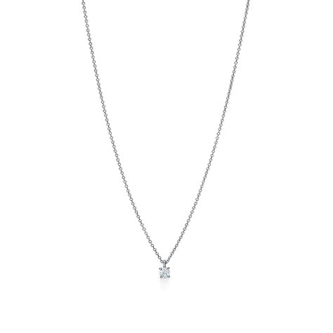 Tiffany solitaire diamond pendant in platinum. | Tiffany & Co.