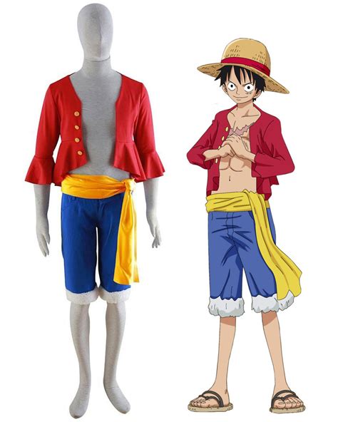 One Piece Monkey D Luffy New World Costume Outfits for Halloween ...