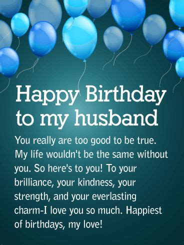 To my Partner for Life - Happy Birthday Wishes Card for Husband | Birthday & Greeting Cards by ...