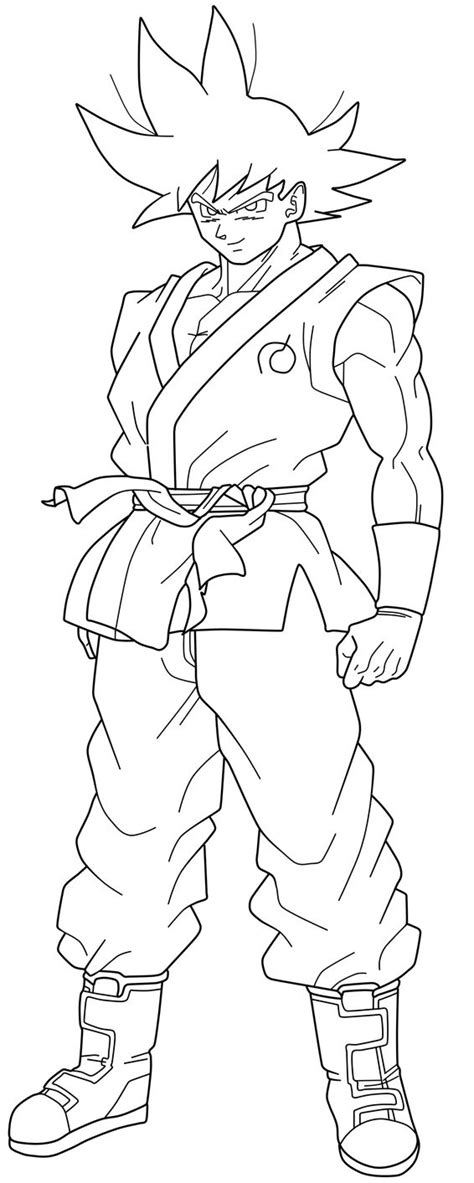 Goku Lineart by ChronoFz on DeviantArt | Goku super saiyan blue, Dragon ...