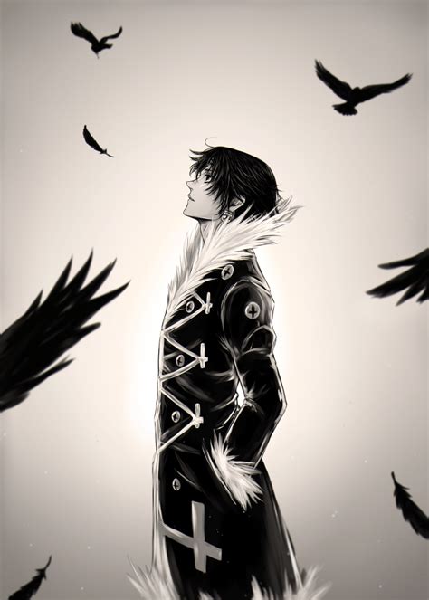 hunter x hunter chrollo lucilfer #feathers profile view #Anime #2K #wallpaper #hdwallpaper # ...