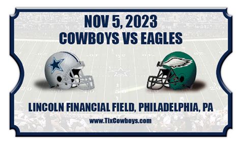 Dallas Cowboys vs Philadelphia Eagles Football Tickets | 11/05/23