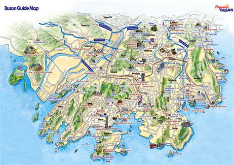 Busan City Tourist Map - busan korea • mappery