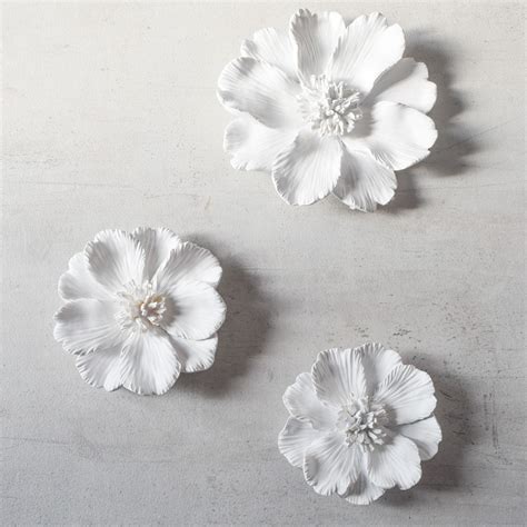 Buy Peony Ceramic Flowers Wall Sculptures - Home Artisan