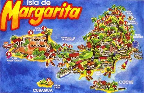 Mapas de Isla Margarita - Viajar a Islas